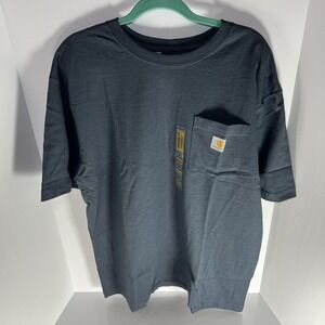 NWT Men's Carhartt Loose Fit Heavyweight S/S Pocket T-Shirt- Large Navy Blue K87